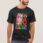 T-shirt Enfants 8 ans 8e anniversaire fille princesse Unic<br><div class="desc">Enfants 8 ans 8e anniversaire fille Princesse Unicorn 3.</div>
