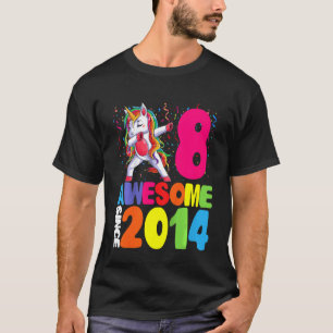 T-shirt Enfants 8 ans licorne Dabbing 8e anniversaire fill