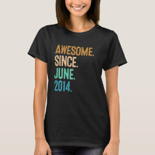 T-shirt Enfants 8e anniversaire Awesome depuis Juin 2014