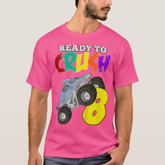 T-shirt Enfants 8e anniversaire Garçons Monster Camion 8 a