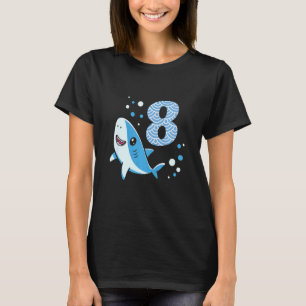 T-shirt Enfants 8e anniversaire Garçons Requin 8 ans Old O
