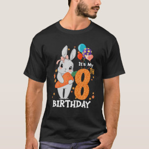 T-shirt Enfants 8e anniversaire Lapin 8 ans Garçons fille 