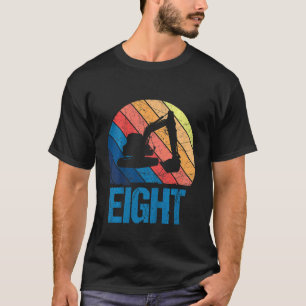 T-shirt Enfants 8e anniversaire Rétro Excavateur Construct