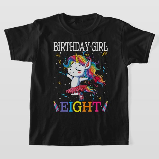 T-shirt Enfants 8e anniversaire Unicorn tenue, 8e annivers (Poser)