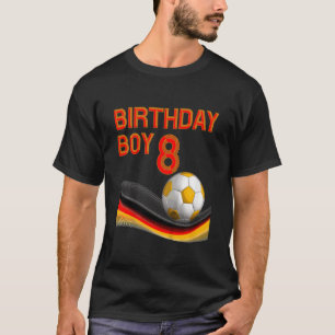 T-shirt Enfants 8h Anniversaire Garçon balle de football 8