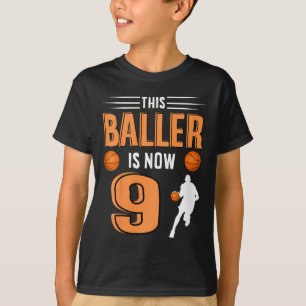 T-shirt Enfants 9e Anniversaire Basketball Outfit Ce Balle
