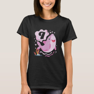 T-shirt Enfants 9e anniversaire filles requin 9 ans Old Oc