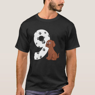 T-shirt Enfants 9e fête d'anniversaire gâteau Labrador Chi