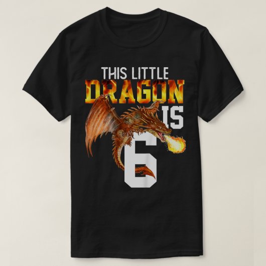 T-shirt Enfants à 6 ans Anniversaire Cadeau Garçon Dragon (Design devant)