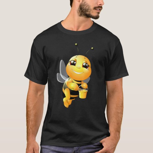 T-shirt Enfants Abeille mignonne avec Honey Great School (Devant)