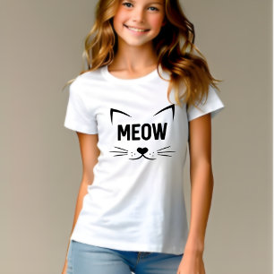 T-shirt Enfants Adorable Chat Miaou - Tout simplem