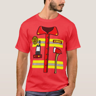 T-shirt Enfants adultes Halloween pompier de pompier costu