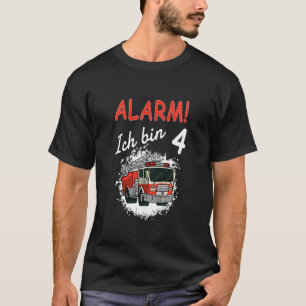 T-shirt Enfants Alarme Je suis 4 Brigade d'incendie Enfant