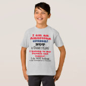 T-shirt Enfants Américain Citoyen Amour Famille (Devant entier)