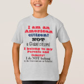 T-shirt Enfants Américain Citoyen Amour Famille (Devant)