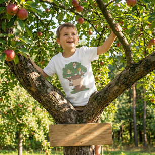 T-shirt Enfants amusants jouant dans l'arbre Apple