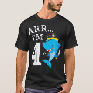 T-shirt Enfants ARR IM 4 Anniversaire Cadeau Pirate 4e ann