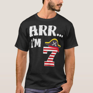 T-shirt Enfants Arr Im 7 T Chemise Pirate Thème 7ème Anniv