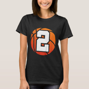 T-shirt Enfants Basketball Anniversaire Numéro 2 pour Ol d