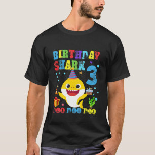 T-shirt Enfants Bébé Cute Shark 3E Anniversaire Garçon 