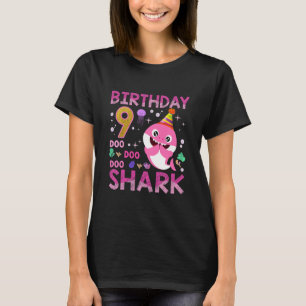T-shirt Enfants Bébé Cute Shark 9e anniversaire garçon fil