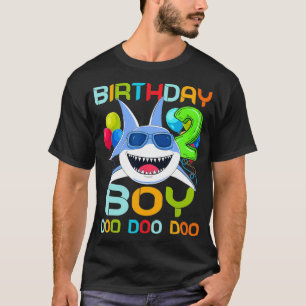 T-shirt Enfants Bébé requin 2 ans Vieux 2e anniversaire