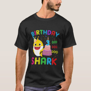 T-shirt Enfants Bébé Requin 3E Anniversaire Garçon Fille 3