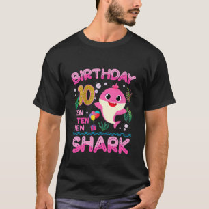 T-shirt Enfants Bébé Requin mignon 10E Anniversaire Garçon