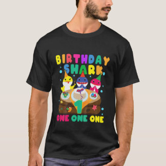 T-shirt Enfants Bébé Requin mignon 1Er Anniversaire Garçon