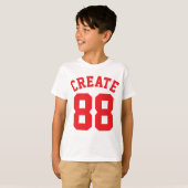 T-shirt Enfants blancs et rouges | Sports Jersey Design (Devant entier)