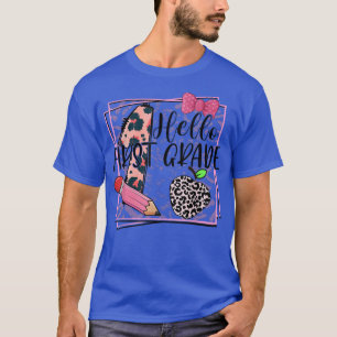 T-shirt Enfants Bonjour 1ère année Pink Leopard 1ère année