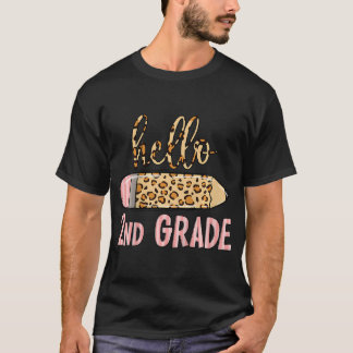 T-shirt Enfants Bonjour 2Ème Année Ici Je Viens Crayon