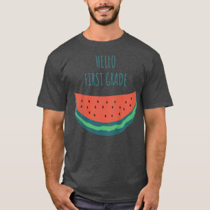 T-shirt Enfants Bonjour Première Année Retour À L'École Fu