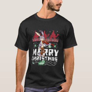 T-shirt Enfants Bunny Jouer Violon Carols Famille Correspo