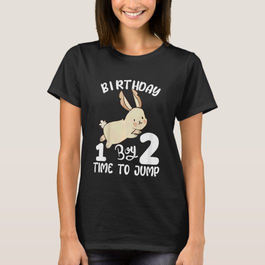 T-shirt Enfants Bunny Temps De Sauter 2e Anniversaire Garç (Devant)