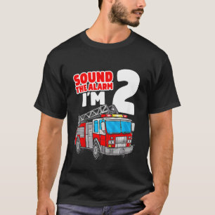 T-shirt Enfants Camion d'incendie 2 ans pompier 2e anniver