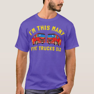 T-shirt Enfants Camion d'incendie 2e anniversaire Garçon T