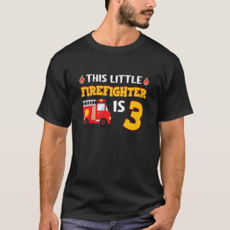 T-shirt Enfants Camion d'incendie 3 ans Petit pompier 3r