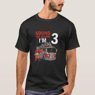 T-shirt Enfants Camion d'incendie 3 ans pompier 3e anniver