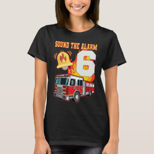 T-shirt Enfants Camion d'incendie 6e anniversaire garçon 6