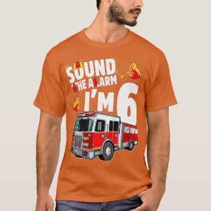 T-shirt Enfants Camion d'incendie 6e anniversaire Garçon P