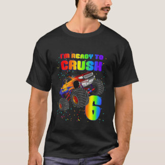 T-shirt Enfants Camion Monster Je suis prêt à écraser 6 Ga