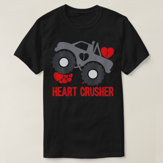 T-shirt Enfants Cardiaque Monster Camion Croiseur Valentin (Design devant)