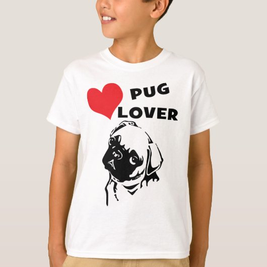 T-shirt Enfants Carlin Lover Red Heart Chien (Devant)