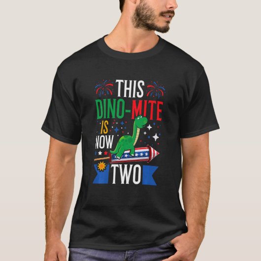 T-shirt Enfants Ce Dinomite est maintenant cinq Dinosaures (Devant)