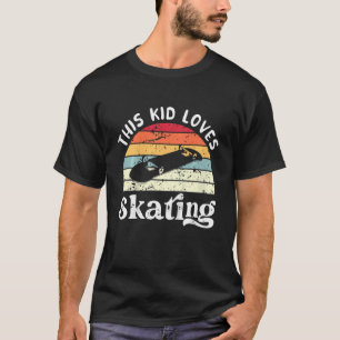T-shirt Enfants Ce gosse aime le patinage Garçons Filles