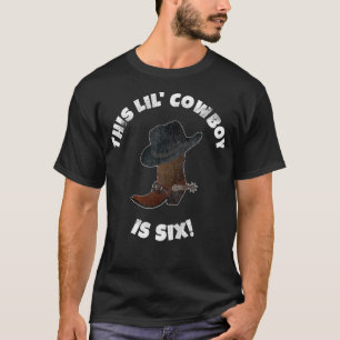 T-shirt Enfants Ce Lil Cowboy est six Anniversaire Casquet