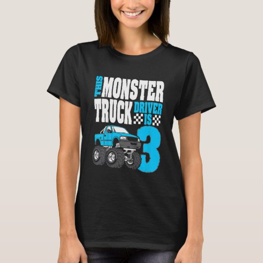 T-shirt Enfants Ce Monster Chauffeur De Camion Est 3 Anniv (Devant)