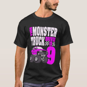 T-shirt Enfants Ce Monster Chauffeur De Camion Est 9 Anniv