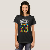 T-shirt Enfants Ce Petit Constructeur est 3 Bâtiments Bloc (Devant entier)